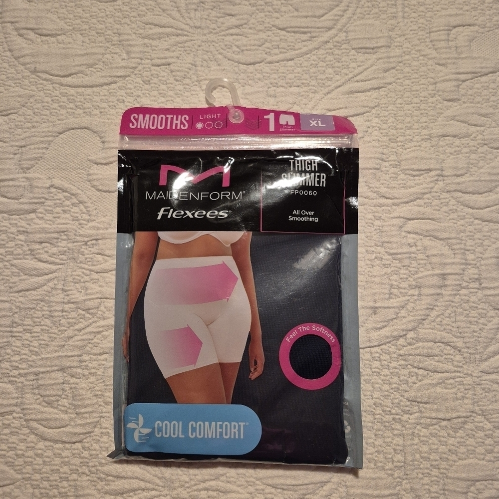 Maidenform flexees women's XL thigh slimmer smooths Navy Blue NEW